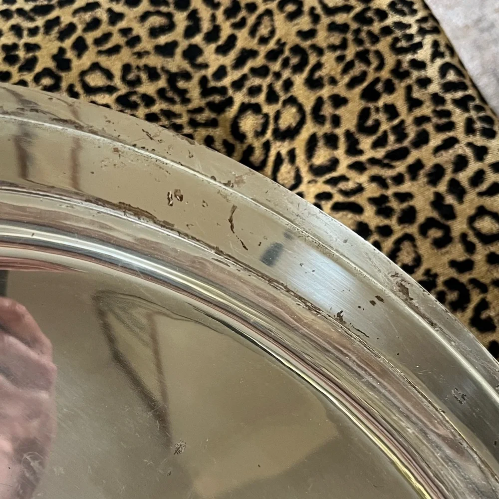 Williams Sonoma Large Silver Oval Tray NWT